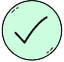 ✓